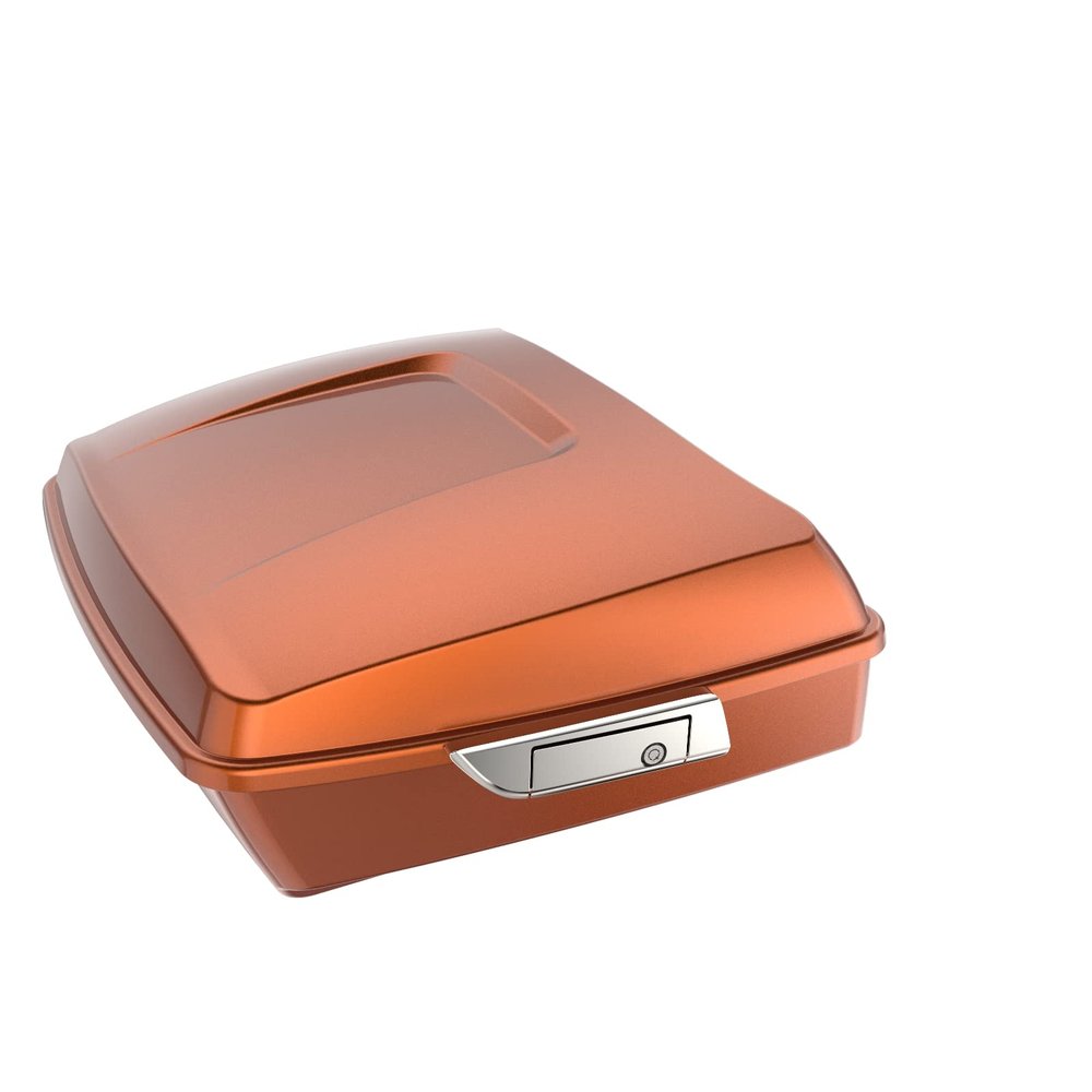 Mats-Csrewy Tour Pack for Harley, Chopped Touring Pack Trunk for Harley Touring CVO Road King Road Glide Street Glide Electra Glide 2014-2026 Scorched Orange