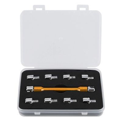 QANYEGN Motorcycle Spoke Wrench CNC Wrench Set, Off Road Spoke Wrench, Length 5.0 to 6.8, 93 mm/3.7 in Suitable for Most Motorcycles(B (ld))