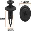 100pcs Universal 6.3mm Hole Plastic Black Rivets Fastener Fender Bumper Push Pin Clips for Car Vehicle view 2