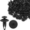 100pcs Universal 6.3mm Hole Plastic Black Rivets Fastener Fender Bumper Push Pin Clips for Car Vehicle view 3