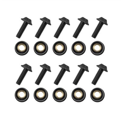 TCHAU Bodywork Kits 10PCS M5x16mm Motorcycle Windscreen Windshield Bolts Screws Nut Fastener Parts (Color : Black)