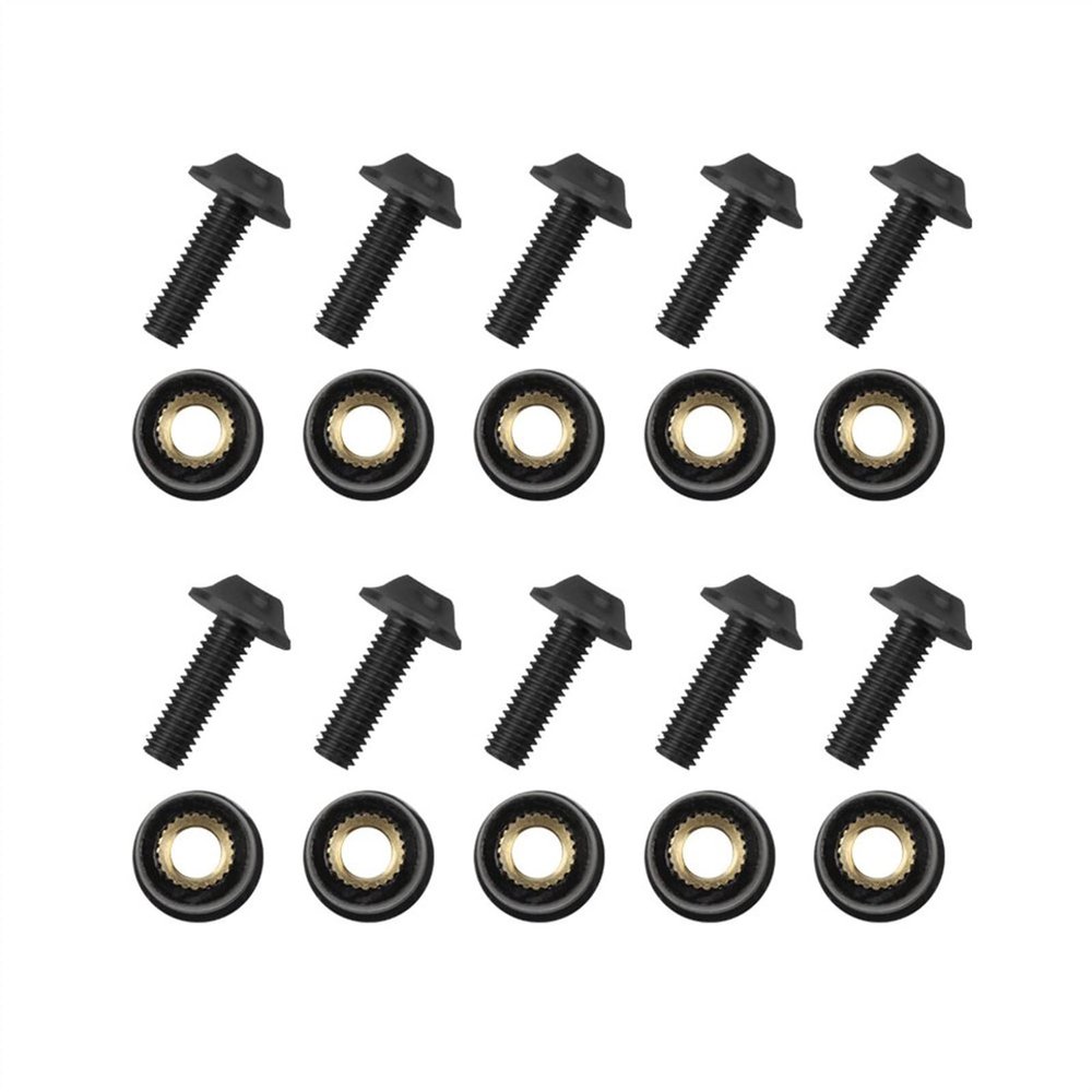 TCHAU Bodywork Kits 10PCS M5x16mm Motorcycle Windscreen Windshield Bolts Screws Nut Fastener Parts (Color : Black)