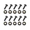 TCHAU Bodywork Kits 10PCS M5x16mm Motorcycle Windscreen Windshield Bolts Screws Nut Fastener Parts (Color : Black) view 1