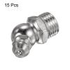 HARFINGTON 15pcs Nickel-Plated Iron 45 Degree Grease Fitting M10x1mm Metric Thread Hydraulic Grease Nipple Accessories for Car view 3