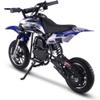 MotoTec DB-01 50cc 2-Stroke Kids Gas Dirt Bike Blue view 2