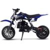 MotoTec DB-01 50cc 2-Stroke Kids Gas Dirt Bike Blue view 3