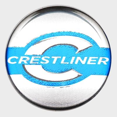 Crestliner Boat Steering Wheel Decal 2088140 | 1 5/8 Inch Blue Sticker