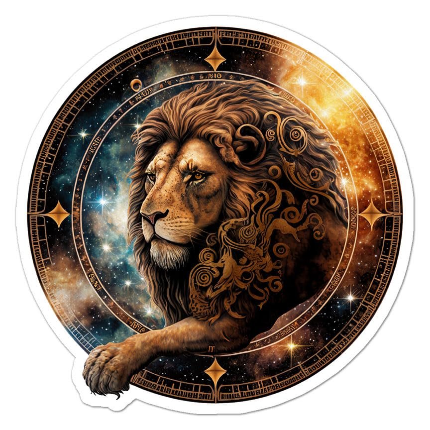 Leo Astrology Zodiac Vinyl Decal Sticker- 12" x 12"