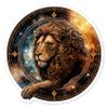 Leo Astrology Zodiac Vinyl Decal Sticker- 12" x 12" view 1