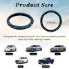 Dickno Bling Steering Wheel Cover, 15 Inch Crystal Diamond Car Steering Wheel Protector for Women Girls, Sparkling Anti-Slip Steering Wheel Decor Accessories for Most Vehicles (Light Blue) view 2