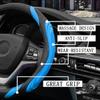 Osilly 15 Inch Car Leather Steering Wheel Cover, Automotive Accessories Elastic Breathable Anti-Slip Soft Wheel Protector Fits Men and Women, Suitable for SUVs, Trucks, Vehicles and RVs (Blue) view 3