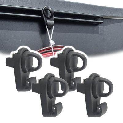 Phamyor Mini Tie Down with Hooks for Toyota Tacoma 2005-2021 & Tundra 2007-2021, for Deck Rail System Truck/Truck Bed Cleat, Replace PT278-35075,PT278-00160,PT785-35051, Heavy Duty Nylon, Black, 4pcs