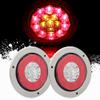 LBRST 2x 4" Round 24 LED Trailer Tail Light Stop Turn Signal Brake Marker Clearance Running Lights w/Chrome Bezels for Truck Trailer RV Jeep UTE UTV view 1