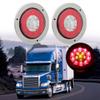 LBRST 2x 4" Round 24 LED Trailer Tail Light Stop Turn Signal Brake Marker Clearance Running Lights w/Chrome Bezels for Truck Trailer RV Jeep UTE UTV view 2