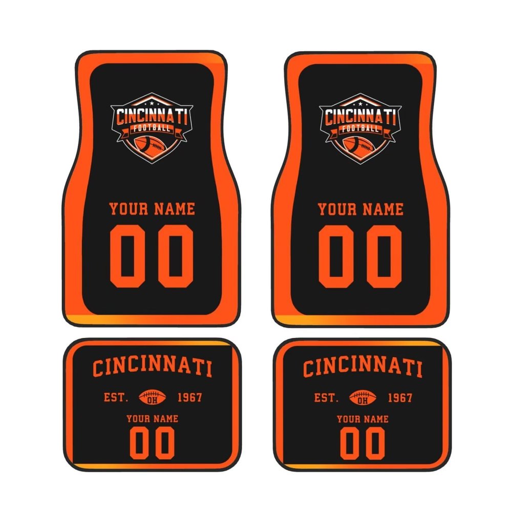Custom Car Floor Mats,Add Personalized Name and Number As Gifts for Loyal Fans,Car Interior Accessoriess Car AccessoriesFit for Most Car -4 Pieces