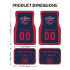 Custom Car Floor Mats,Add Personalized Name and Number As Gifts for Loyal Fans,Car Interior Accessoriess Car AccessoriesFit for Most Car -4 Pieces view 2