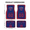 Custom Car Floor Mats,Add Personalized Name and Number As Gifts for Loyal Fans,Car Interior Accessoriess Car AccessoriesFit for Most Car -4 Pieces view 2