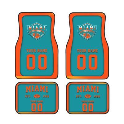 Custom Car Floor Mats,Add Personalized Name and Number As Gifts for Loyal Fans,Car Interior Accessoriess Car AccessoriesFit for Most Car -4 Pieces