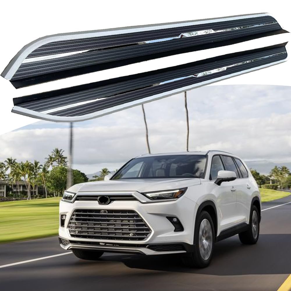 2PCS Aluminum Running Boards fits for Toyota Grand Highlander 2023 2024 Side Steps Nerf Bars Stairs Install Hardware Included,Not Highlander