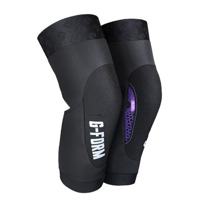 G-Form Terra Mountain Bike Knee Guards - Flexible Guards for Sports - Mountain & Dirt Bike Knee Pads - Machine-Washable Protective Gear with Mesh Cutouts - Black, Adult Medium