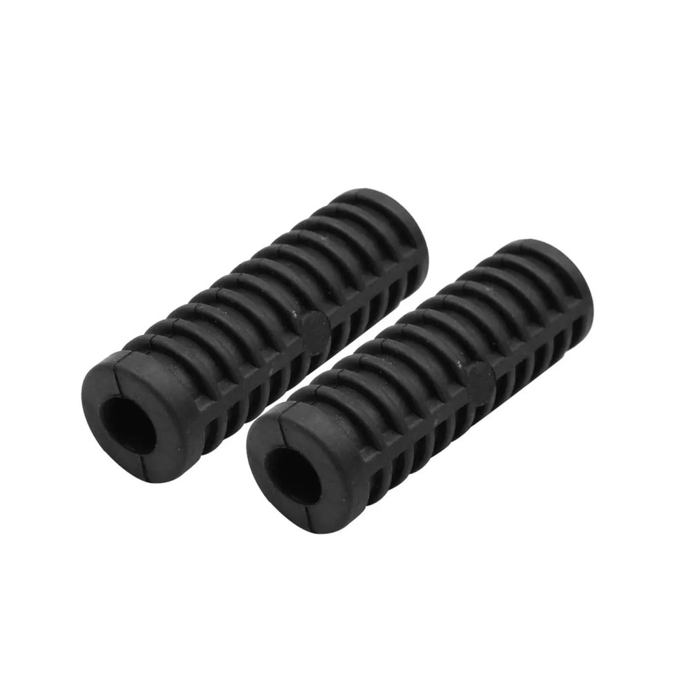 LeosHi 12mm Diameter Rubber Nonslip Footrest Pedal Foot Peg Cover Shell Black Compatible with Motorcycle (Size : 2pcs)