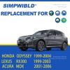 SIMPWIBLD 3 wipers Replacement for 1999-2004 Honda Odyssey/1999-2003 Lexus RX300/2001-2006 Acura MDX Windshield Wiper Blades Original Equipment Replacement 24"+21"+16" (Set of 3) U/J HOOK view 2