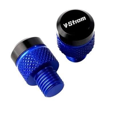 ORGEFY W 2 PCS Mototcycle Mirror Hole Screw M10*1.25 Mirror Hole Plug Screw for Suzuki VSTROM DL650 1000 V-Strom 650/XT 1000/XT 1050 Y (Color : Blue)