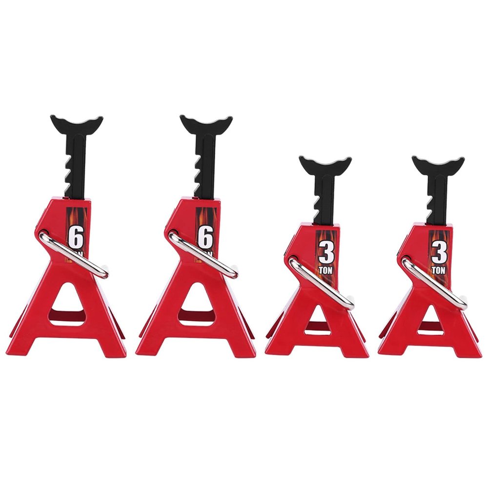Simulation Jack Stands, Metal 6 Ton 3 Ton Simulation Jack Stands for D90 Axial Wraith SCX10 1/10 RC Crawler Car, RC Simulation Jack Stands, RC Vehicle Scale Accessories