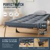 Jamdok Cot Mattress Topper for Camp Cot/Rv Bunk/Narrow Twin Beds(75X30),Thickened Quilted Pad,Lightweight Foldable Sleeping Mat for Traveling Hiking Backpacking,Portable,Gray view 4