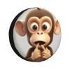 The Silent Monkey Printed Spare Tire Cover Dust-Proof Weatherproof Wheel Covers Personalized Wheel Tire Protectors Universal Fit for Trailer Rv SUV Truck Camper Travel Accessories view 1