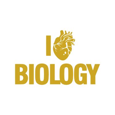 I Love Biology Science Anatomical Heart Realistic Vinyl Sticker Car Decal (6" Yellow)