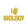 I Love Biology Science Anatomical Heart Realistic Vinyl Sticker Car Decal (6" Yellow) view 1