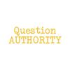 Question Authority Funny 8" Vinyl Sticker Car Decal (8" Yellow) view 1