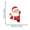 Leniutor Christmas Window Sticker, Cute Santa Claus Reindeer Snowman Say Hi Window Decals for Car Window Bumper Stickers Christmas Decorations (Right-Say Hi Santa Claus-3, 1) view 2