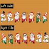 Leniutor Christmas Window Sticker, Cute Santa Claus Reindeer Snowman Say Hi Window Decals for Car Window Bumper Stickers Christmas Decorations (Right-Say Hi Santa Claus-3, 1) view 3