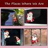 Leniutor Christmas Window Sticker, Cute Santa Claus Reindeer Snowman Say Hi Window Decals for Car Window Bumper Stickers Christmas Decorations (Right-Say Hi Santa Claus-3, 1) view 4