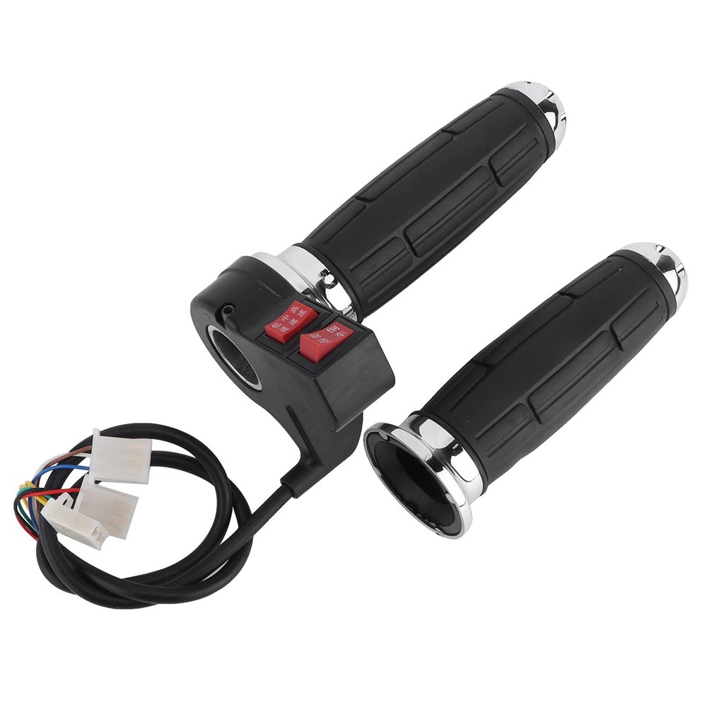 QANYEGN 1Pair Control Throle Handle Grips, 3 Speed Electric Bike Throle Grip with Forward and Reverse Gear, Throle Grip Speed Control