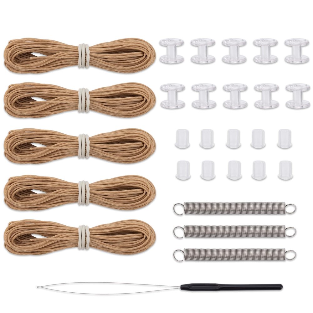 joytrace RV Pleated Shade Repair Kit, RV Window Shade Restringing Kit, Repair and Maintain of Day Night Pleated Shade (Tan)