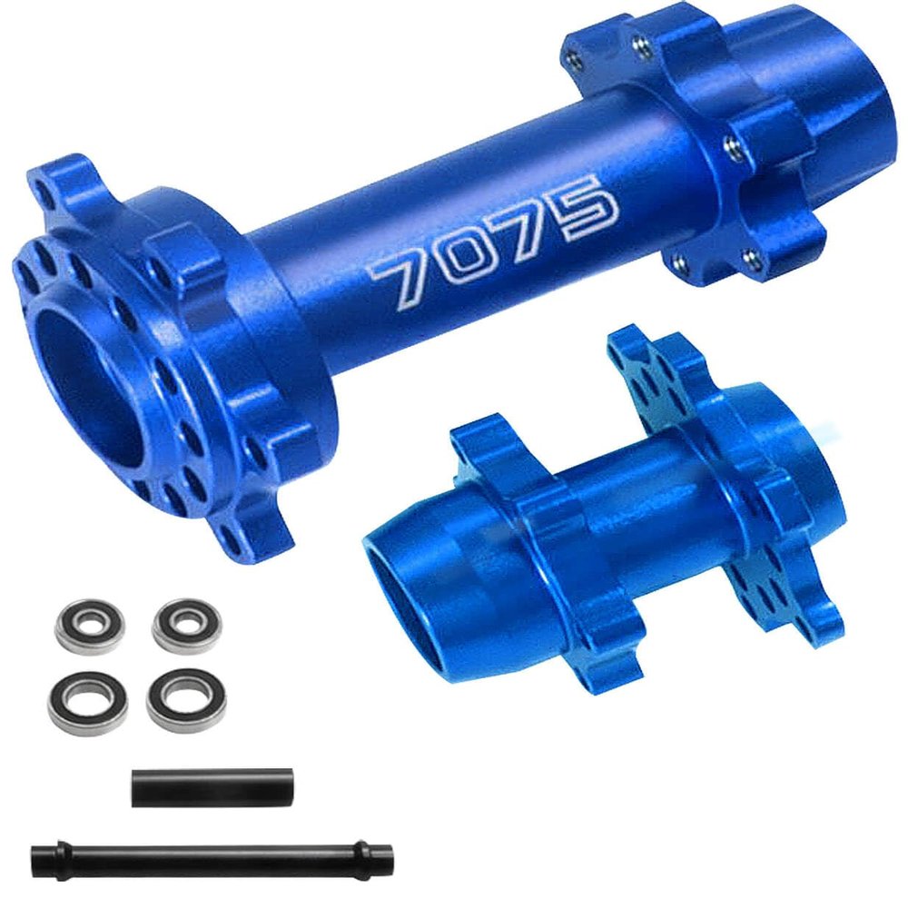 hopsupRC Aluminum 7075-T6 Front & Rear Wheel Hub Hex Upgrades Part for 1/4 Promoto-MX Motorcycle RTR FXR-LOS06000, Promoto-MX Motorcycle RTR Pro Circuit-LOS06002,Blue