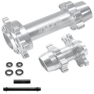 hopsupRC Aluminum 7075-T6 Front & Rear Wheel Hub Hex Upgrades Part for 1/4 Promoto-MX Motorcycle RTR FXR-LOS06000, Promoto-MX Motorcycle RTR Pro Circuit-LOS06002,Silver