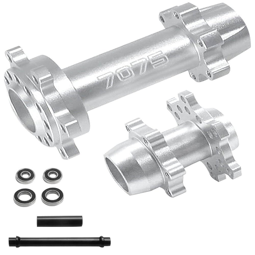 hopsupRC Aluminum 7075-T6 Front & Rear Wheel Hub Hex Upgrades Part for 1/4 Promoto-MX Motorcycle RTR FXR-LOS06000, Promoto-MX Motorcycle RTR Pro Circuit-LOS06002,Silver