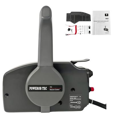 Boatcon Mechanical 703 Side Mount Control Box (Black) 703-48230-14 Push to Open 7Pin Harness For Yamaha Outboard Engine