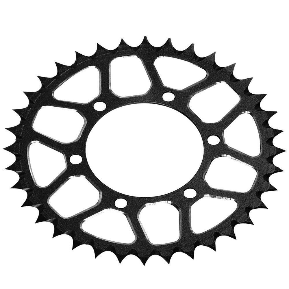 hopsupRC Aluminum 7075 Hub Chain Sprocket Upgrades Part for 1/4 Promoto MX Motorcycle Dirt Bike RTR FXR (LOS06000) (LOS06002) 7075 Alloy Hub Chain Sprocket Hops Up,Black