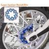hopsupRC Aluminum 7075-T6 Rear Brake Disk Upgrades Part for 1/4 Promoto MX Motorcycle Dirt Bike RTR FXR LOS06000 LOS06002,Alloy 7075-T6 Rear Brake Disk Hops Up,Blue view 3