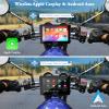 Carpuride W702 for Motorcycle, 7 inch Waterproof Touchscreen, Portable Apple Carplay/Android Auto GPS Navigation for Motorbike, Support Dual Bluetooth, Car GPS, Siri, Google Assistant, TF-64G view 2