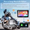 Carpuride W702 for Motorcycle, 7 inch Waterproof Touchscreen, Portable Apple Carplay/Android Auto GPS Navigation for Motorbike, Support Dual Bluetooth, Car GPS, Siri, Google Assistant, TF-64G view 3