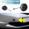 Unifizz 1pc Black Front Bumper Tow Hook Cover Car Towing Hook Eye Hole Cover Replacement 71104-TF0-000 Fit for Honda Jazz Fit GE 2008-2010 view 4