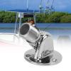 Tyenaza Marine Antenna Mount, 25mm/1.0in Threaded 316 Stainless Steel Polishing Processing 180 Adjustable Antennas Bracket view 4