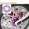 hopsupRC Aluminum 7075-T6 Rear Brake Disk Upgrades Part for 1/4 Promoto MX Motorcycle Dirt Bike RTR FXR LOS06000 LOS06002,Alloy 7075-T6 Rear Brake Disk Hops Up,Purple view 3