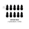 VanEssential L-Track Single Stud Bolt M10 x 1.0 Thread (Metric) 25mm / 1 inch Venture Track Accessory Black- 10 pcs view 3